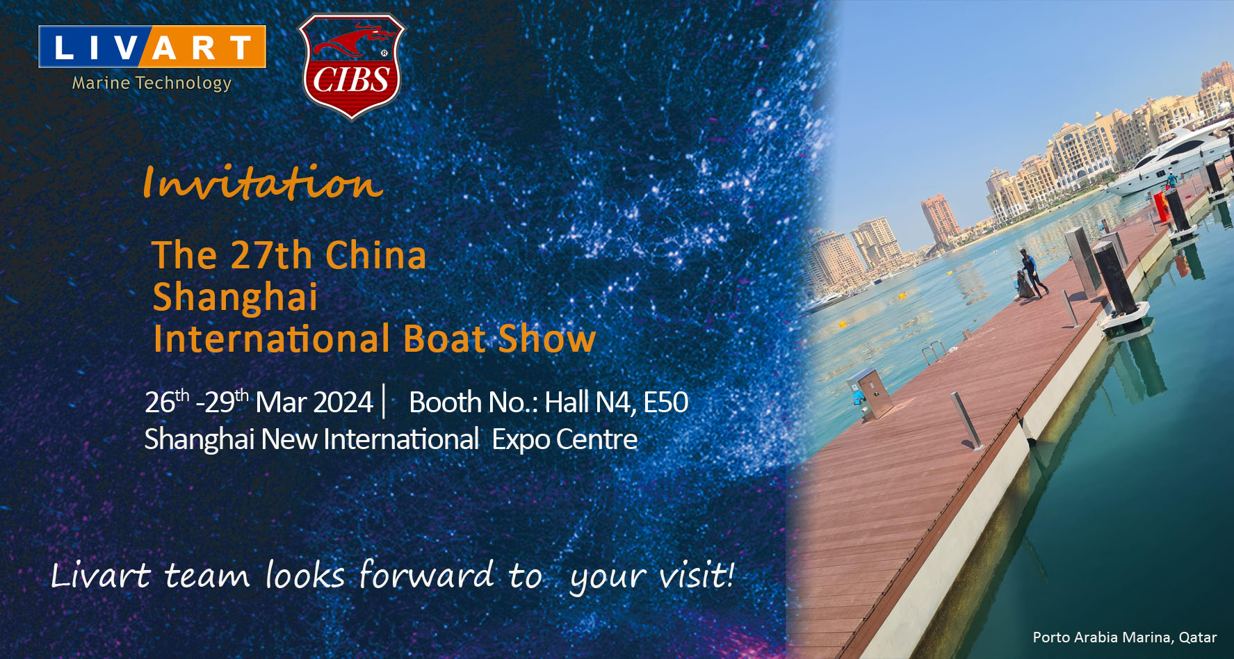 Livart Team will attend China (Shanghai) International Boat Show 2024